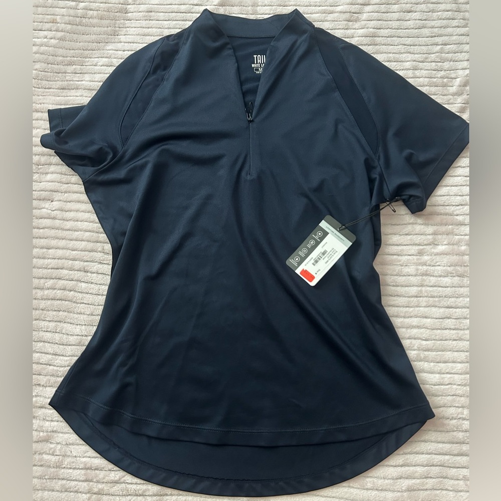 Navy athletic golf shirt